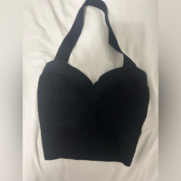 🖤 ARITZIA BABATON Parish Sculpt Knit Halter Top - Picture 2 of 2